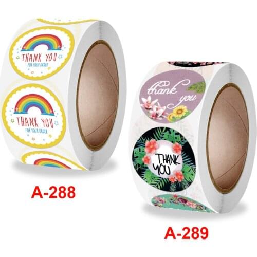 Round seal stick thank you for sticking flower handicraft decoration sticker label