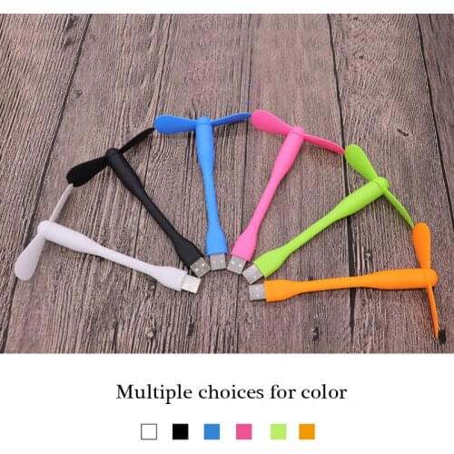 Cute Portable Flexible Mini USB Fan Bendable removable USB Gadgets Low power for Powerbank for PC for laptop For OTG