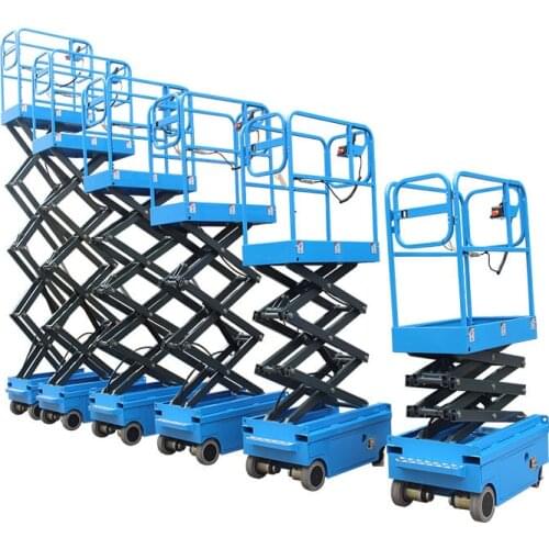 Mobile small scissor lift scaffolding aerial work platform man lifter