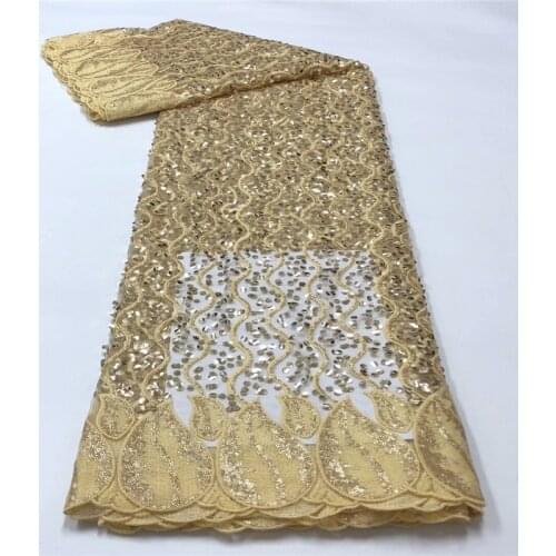 Milk Lace African Net Lace Fabric 2020 High Quality Elegant Nigerian Wedding Lace Fabrics Material Fabric With Sequins run20-83