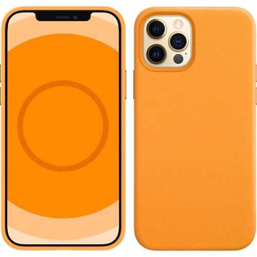 Official Leather Case for iPhone 12 Pro Max Case Magnetic Luxury 1:1 Animation Wireless Charge Cover for iPhone 12 Pro Leather