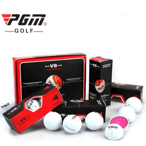Original PGM Golf Ball Three-layer Match Balls Set 12 or 3 PCS Gift Box Package Golf Training Bead Practice Accessories Supplies