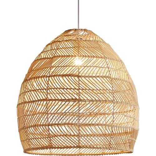Rattan Lamp Pendant Light Vintage Hanging Lamp Shades E27 Living Room Dining Room Home Decor Cafe Restaurant Hanglamp Promotion