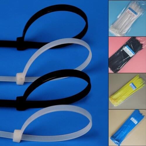 100PCs Wire Self-Locking Nylon Plastic Network Cable Wire Zip Tie Cord Strap Plastic Zip Trim Wrap Cable Loop Ties