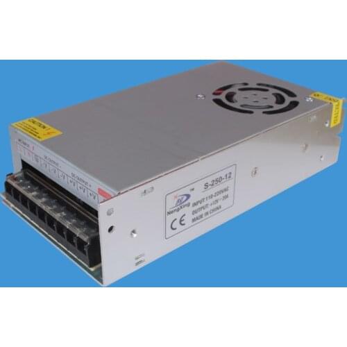 [Seven Neon]Free shipping high quality DC12V 20A 250W power adaptor with fan