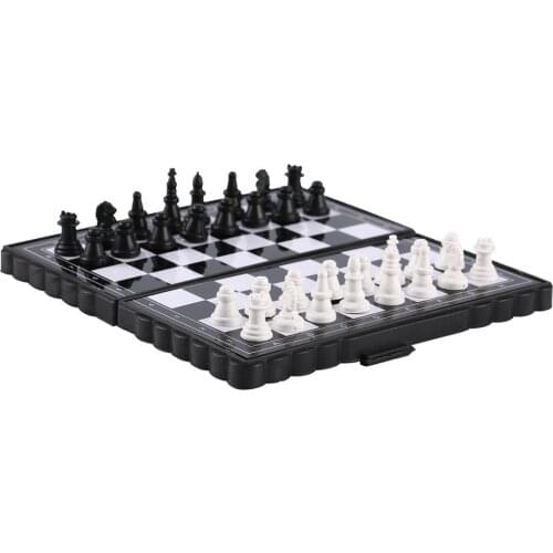 1 set Mini Chess Folding Magnetic Plastic Chessboard Board Game Portable Kid Toy Hot Sale Dropshipping