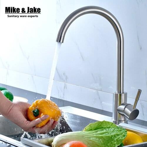 Lead Free SUS304 healthy Kitchen Faucet Mixer Tap Sprayer stainless steel Kitchen Faucet satin nickel brush kitchen sink tap