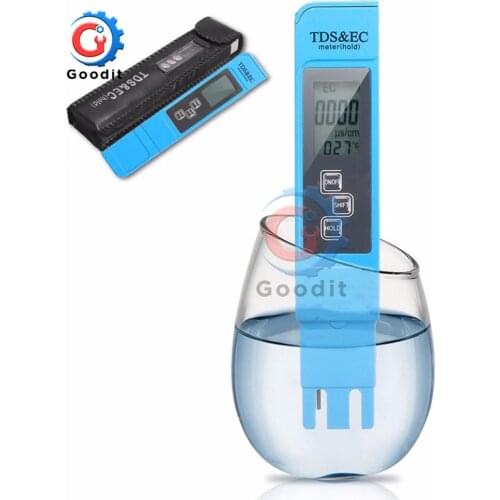 TDS&EC Tester TDS/Temp/EC Meter 0-9990ppm Conductivity Detector Water Quality Monitor Purity Measure Tool for Pool 3 In1