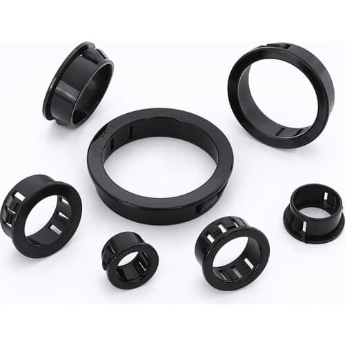 100PCS/lot Black 8mm 10mm 13mm 14mm 16mm 19mm 20mm 22mm Snap in Locking Hole Tube Flush Type Panel Plugs Hole Plug