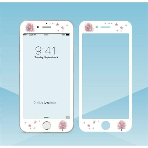 Cartoon Lovely Screen Protector For iPhone6 6s 7 7plus 3D Soft Edge Tempered Glass For iPhone 8 8plus Full-Cover Protective Film