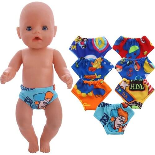7 Styles Cartoon pattern underwear doll panties for18 inch doll clothes doll&43CM zaps doll clothes accessories