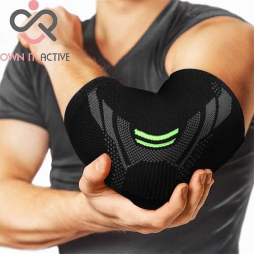 1pcs Elbow Pads Support Elastic Gym Sport Elbow Absorb Sweat Sport Basketball Volleyball Tennis Breathable Compression Arm Brace