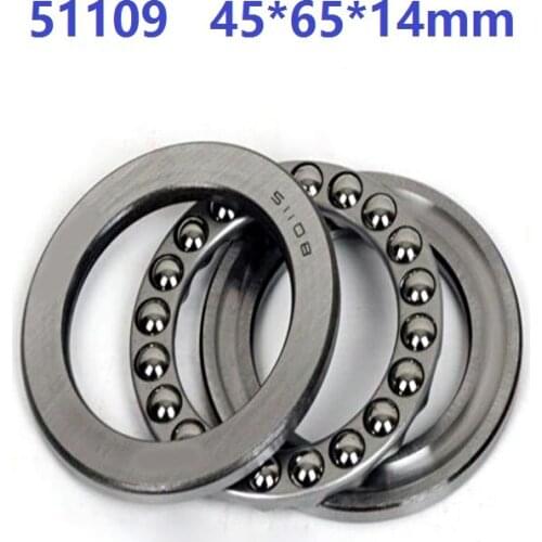10pcs/lot 51109 Axial Ball Thrust Bearing plane thrust ball bearing 45x65x14mm