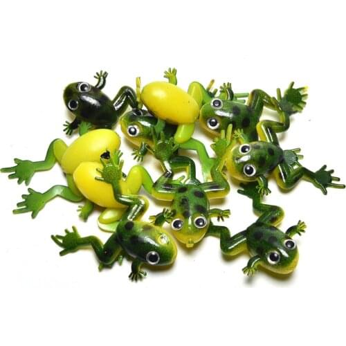 10 Pcs Soft Fishing Lure Fishing Tackle Lure Crank Lures Mix Fishing Bait Frog Fishing Lures