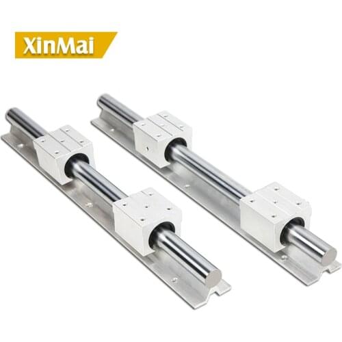 2 sets SBR 12mm linear rail 300mm length with 4 pcs linear guide unit SBR12UU