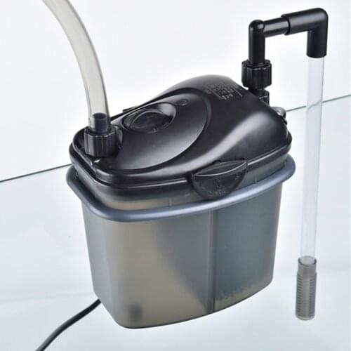 220V Silent Aquarium External Filter 200L/H Fish Tank Filter Canister With Filter Media Suit For Aquarium Tank 50cm