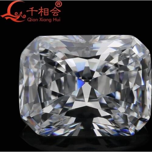 7*9mm radiant cut 6A quality white color rectangle shape radiant cut for cubic zirconia loose CZ stone made by Qianxiang Hui