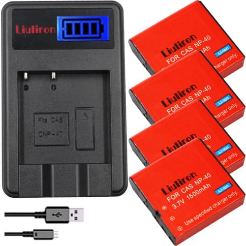 Bateria NP-40 NP 40 NP40 Camera Battery Pack + LCD USB Charger for Casio EX-Z30/Z40/Z50/Z55/Z57/Z750 EX-P505/P600/P700 PM200