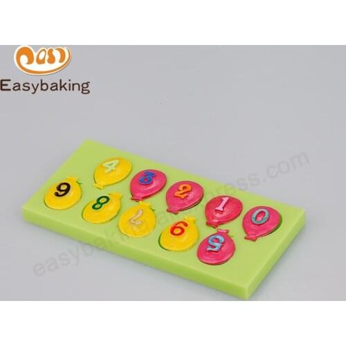 Kitchen Accessories Embellishments Balloons Numbers Silicone Mould Fondant Cake Decrtation Tools Baking Mat