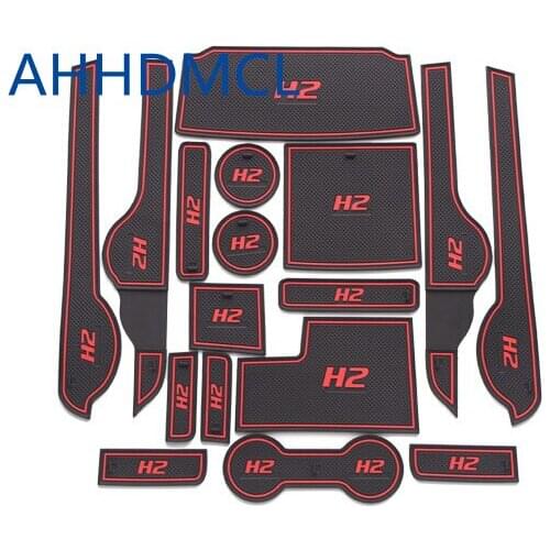 Car Anti-Dirty Pad Door Groove Gate Slot Cup Armrest Storage Pad Anti-Slip Mat For BAIC H2 2015