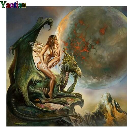 Diamond Embroidery Fantasy Fairy Beauty Dragon Diamond Painting Kits for Adult Gifts Full Square Round 5D Home Decor Handmade