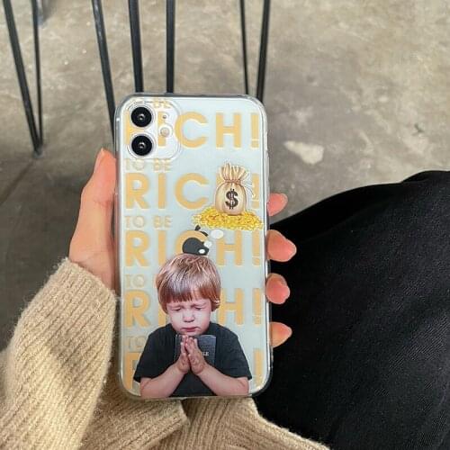 Funny Boy Wish To Make A Fortune Phone Case for Iphone 12 Pro Iphone 11 Case Cute Case for Iphone 7 Xr Xs 11pro Max Phone Covers