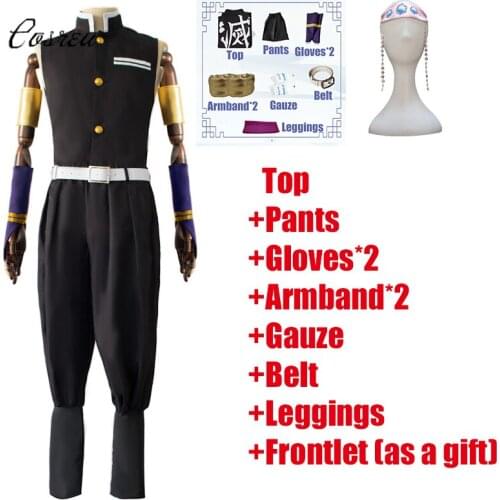 Demon Slayer Kibutsuji Muzan Fashion Cosplay Costumes Suit Kimono Kokushibou Uzui Tengen Wigs Adult Japanese Anime Clothes Dress