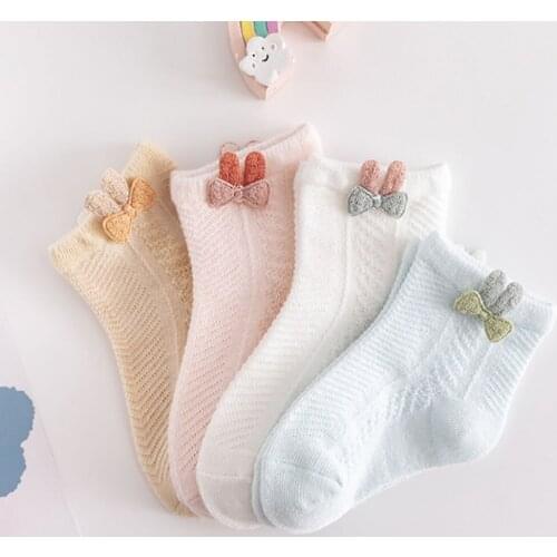 Baby Sock Summer Thin Newborn Ankle Socks with Breathable Mesh Short Tube Cartoon Sock Toddler Babies stockings