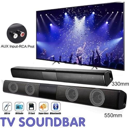 Home theater PC Sound Bar box Computer bass 20W TV Soundbar wireless Bluetooth Speaker portable USB FM Radio BoomBox for xiaomi