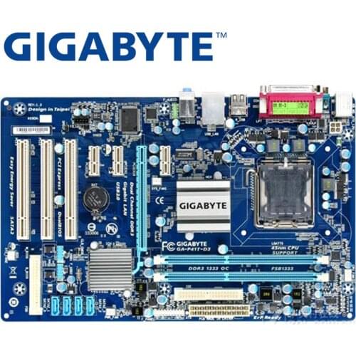 GIGABYTE GA-P41T-D3 Desktop Motherboard G41 Socket LGA 775 Q8200 Q8300 DDR3 4G ATX UEFI BIOS Original Used Mainboard P41T-D3