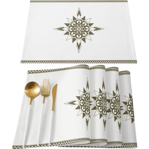 Classic Medal Geometry Table Mats for Dining Table Kitchen Table Coaster Accessories Modern Home Decor car coaster