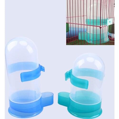 Bird Feeder Pet Drinking Waterer Plastic Automatic Water Feeding Bowls Parrot Cage Food Container Animals Supplies Random Color