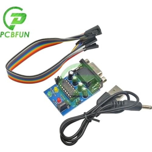 MAX232 RS232 to TTL Converter Module Built-in MAX232CPE Transfer Chip 3.3V to 5V Power Input LED Light Power RXD TXD TTL Interfa