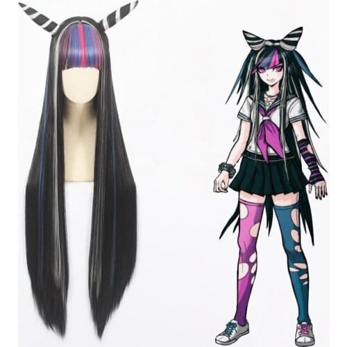 100cm Danganronpa: Trigger Happy Havoc Costume Cosplay Wigs Mioda Ibuki Wig Long Hair Wig Accessories