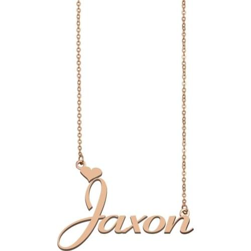 Custom Personalized Jaxon Name Necklace for Women Girls Stainless Steel Gold Best Friends Birthday Wedding Christmas Gift