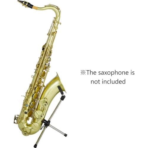 Foldable Tenor Saxophone Stand Portable Sax Metal Floor Stand Holder with Carry Bag
