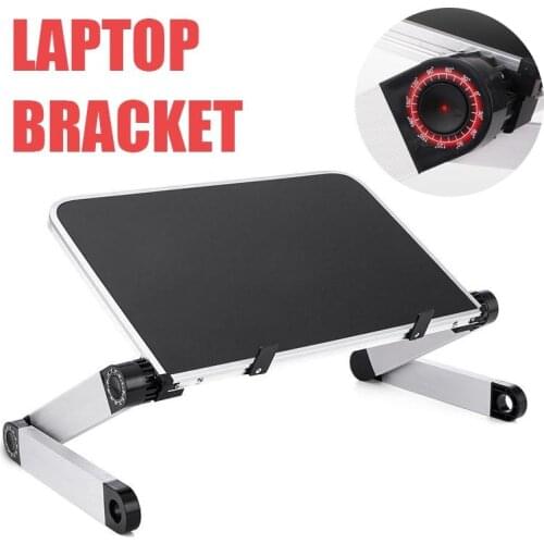 Laptop Portable Foldable Adjustable Laptop Desk Tray Notebook PC Folding Computer Table Stand Desk Table Alloy Laptop Bracket