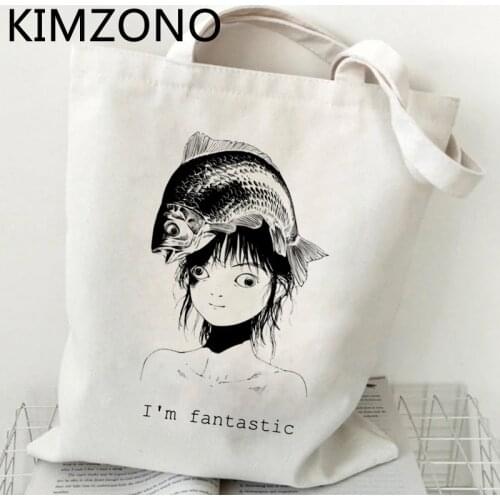 Junji Ito shopping bag shopper eco grocery shopping cotton shopper bag bolsa compra woven custom