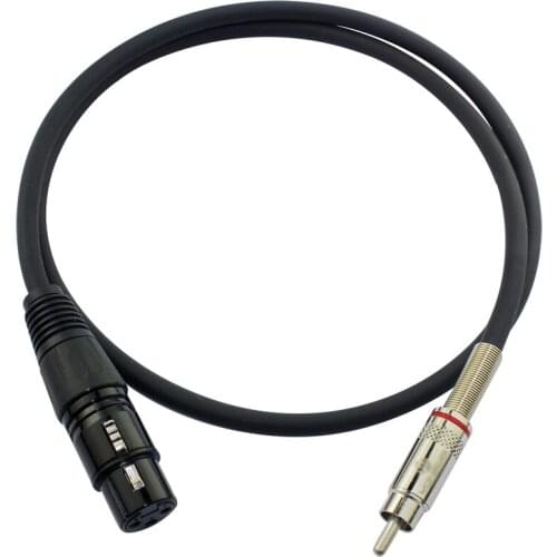 WinAqum RCA Jack to XLR Female M/F Audio Cabel with Double Shiending Adapter Wire XLR 3PIN Speaker Line