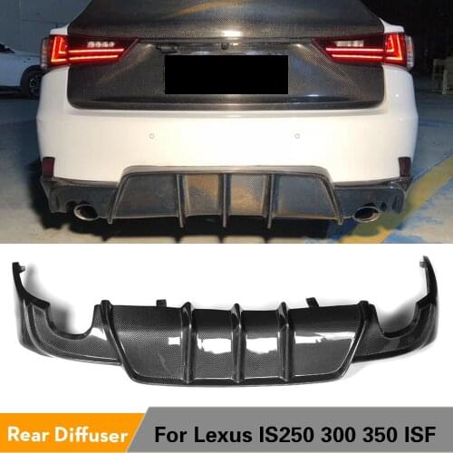 Rear Bumper Diffuser Lip Spoiler For Lexus IS IS250 IS300 IS350 13-16 IS F Sedan 13-14 Rear Bumper Guard Carbon Fiber / FRP