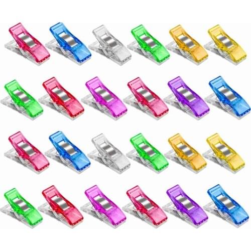 10/20/50PCS Sewing Clips Plastic Clamps Quilting Crafting Crocheting Knitting Safety Clips Random Colors Binding Clips Paper