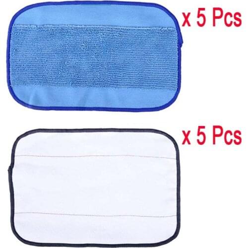 10 pcs Mixed Microfiber Mopping Cloths 5 wet + 5 dry for iRobot Braava 380 380t 320 Mint 4200 4205 5200 5200C Replacement Parts