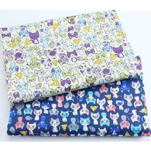 160cm*50cm Korean cartoon cat baby cotton cloth patchwork fabric Apparel dress cloth DIY bedding quilting fabric material sewing