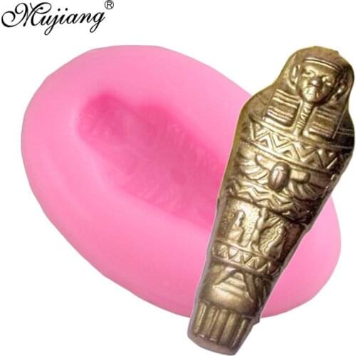 3D Art Craft Egypt Pharaoh Mummy Silicone Mould Cake Decorating Tools Cupcake Fondant Candy Clay Chocolate Gumpaste Moulds