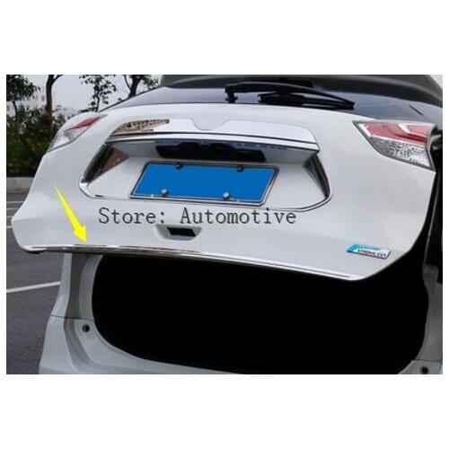 Accessories ! Stainless Steel Rear Tailgate Trunk Lid Cover Trim For Nissan X-Trail X Trail Rogue T32 2014 2015 2016