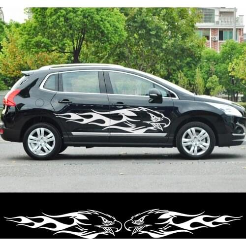 2PCS Car Stickers Eagle Head Decals For For BMW E46 E60 E90 F30 Audi A4 A3 Peugeot Ford Focus 2 3 Renault Opel Car Accessories