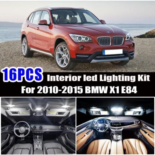 For 2010-2015 BMW X1 E84 White car accessories Canbus Error Free LED Interior Light Reading Light Kit Map Dome License Lamp
