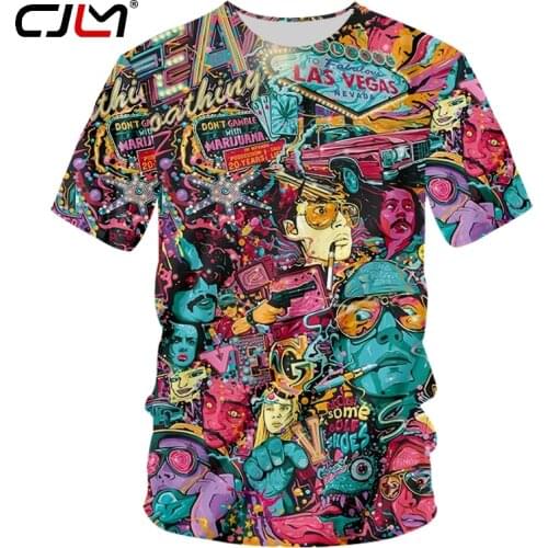 CJLM Gothic Illustration Gorgeous Summer 3D Full Printing Fashion T Shirt Print Hip Hop Style Tshirt Streetwear Casual Dropship