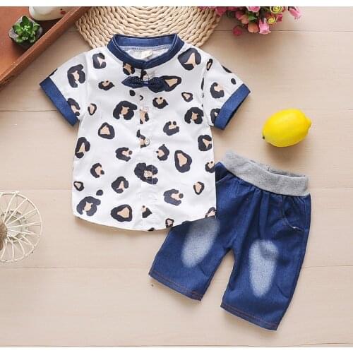 BibiCola Children Clothing Set Baby Boy Clothes Summer New Fashion Cotton Tops +Camouflage Shorts Boys Outfit Costumes