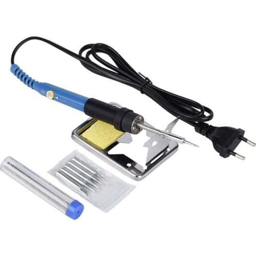 Adjustable Temperature Soldering Iron Kit 110V 220V 60W Hand Solder Welding Tools Soldering Tips Wire Desoldering Pump Kits 908